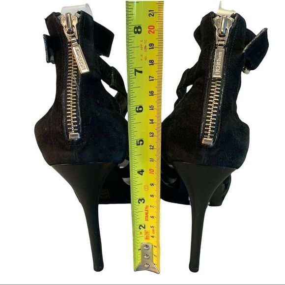 nwob BCBGirls Black strappy high heels size 8 - Picture 6 of 7